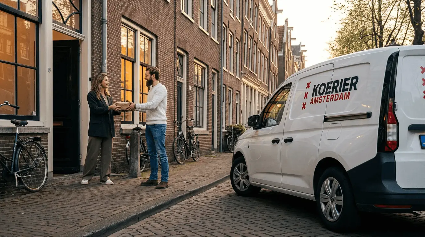 Koerier Amsterdam bezorgt pakket